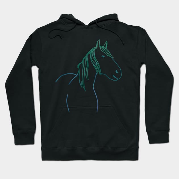 Colorful horse Hoodie by Antiope